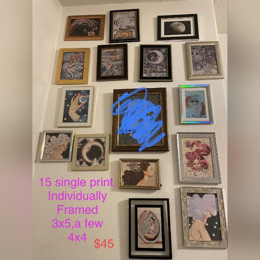 Elegant Framed Art Collection - Gold, Silver, Brown